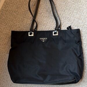 Prada Classic Black Nylon Tote